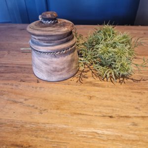 houten potje 18cm hoog 14cm breed