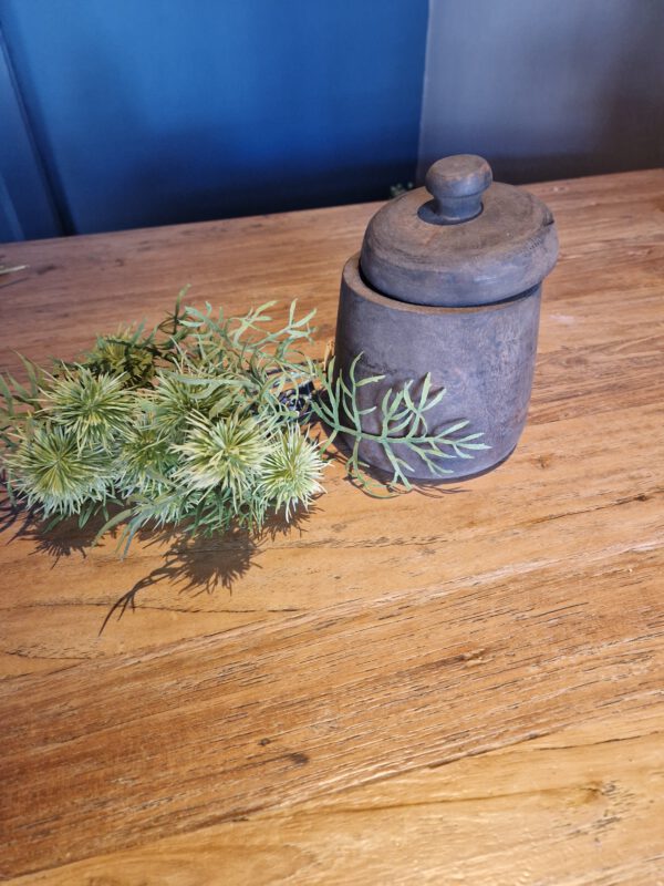 Lief houten potje  18cm hoog