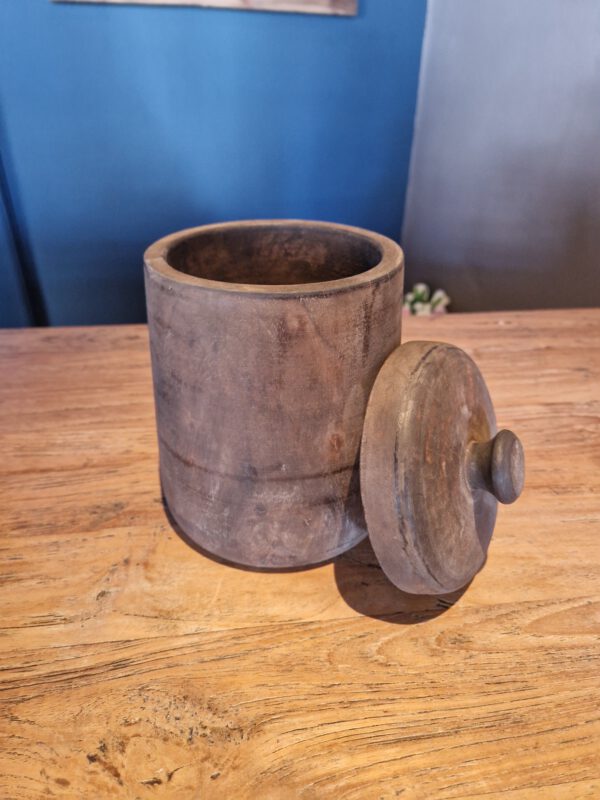 houten potje  22 cm hoog